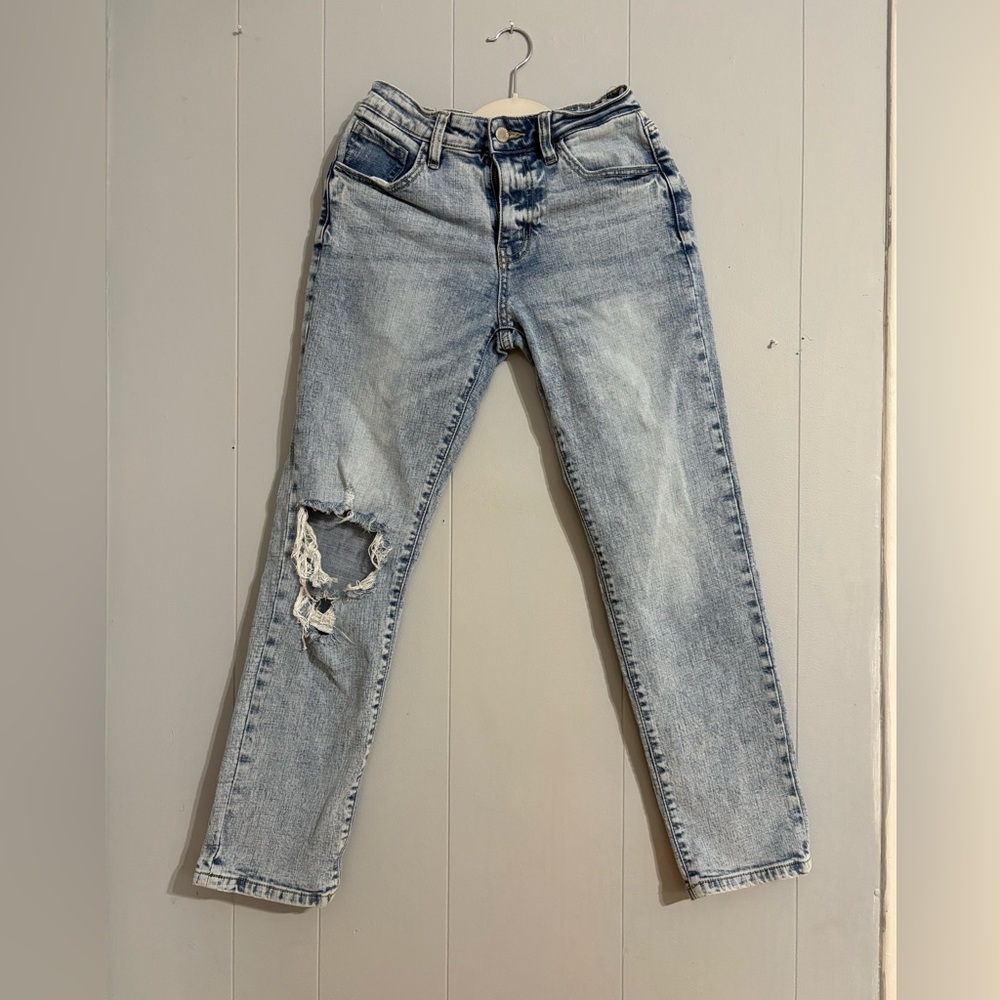 KanCan Pale Blue Distressed Boyfriend Jeans